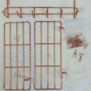 Rose Gold Wall Organizer Set